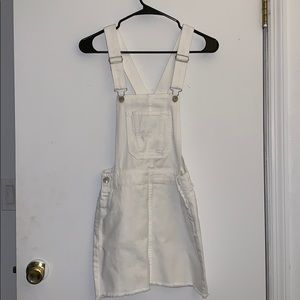 TJ Maxx White Overall Bib Dress